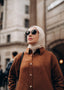 Modest Suede Shirt Dress