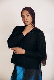 Crinkle Texture Cotton Blouse