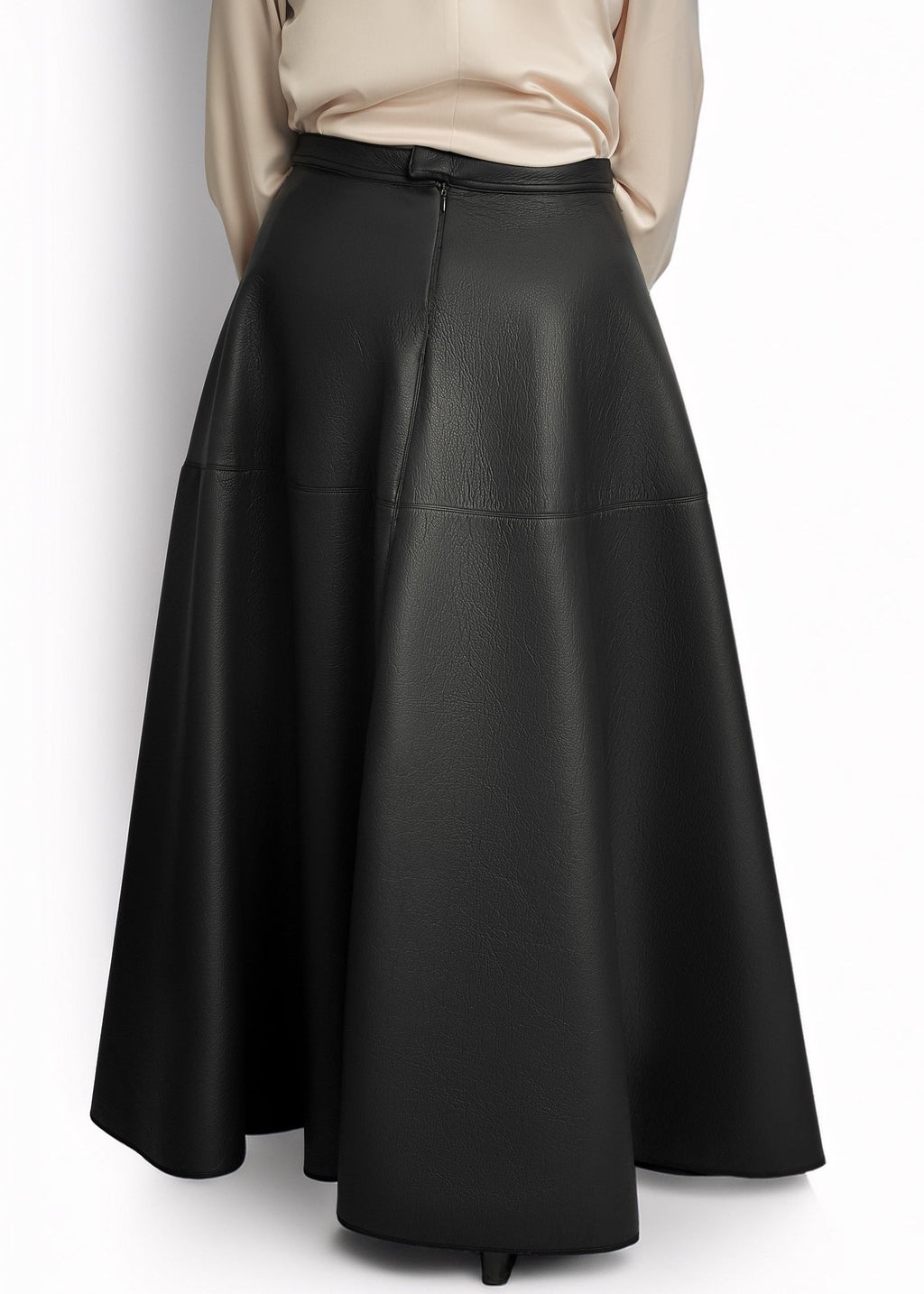 Black Leather Maxi Skirt