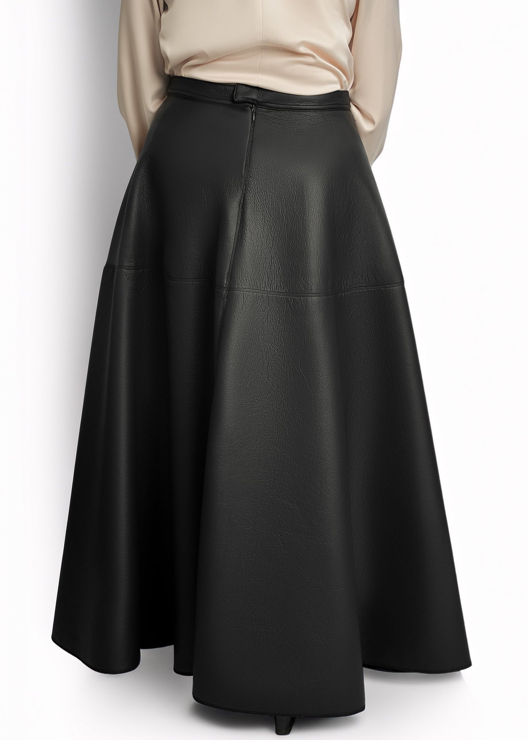 Black Leather Maxi Skirt