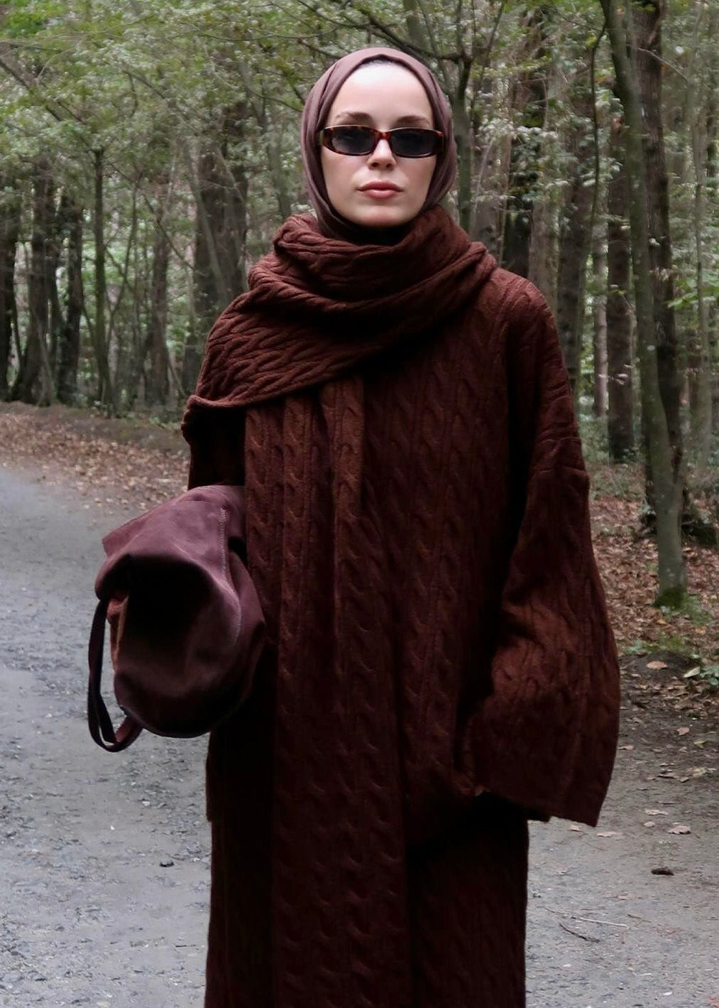 Knitted modest winter set