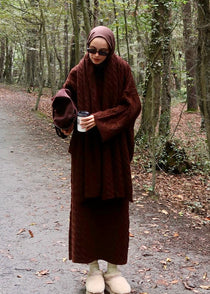 Knitted modest winter set