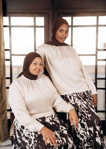 Cow-Print Satin Maxi Skirt