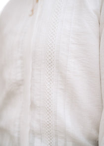 Crinkle Texture Cotton Blouse