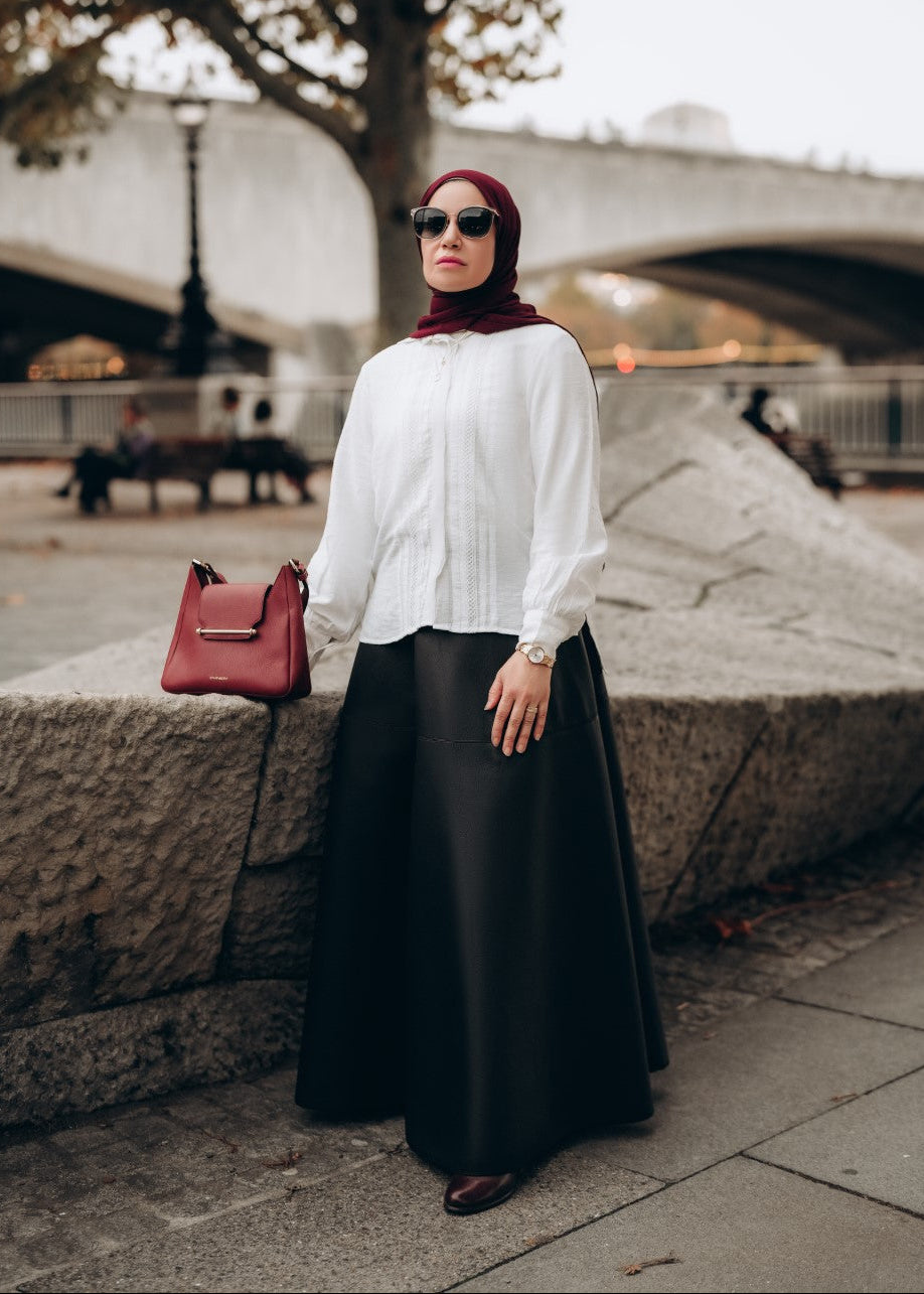 Crinkle Texture Cotton Blouse