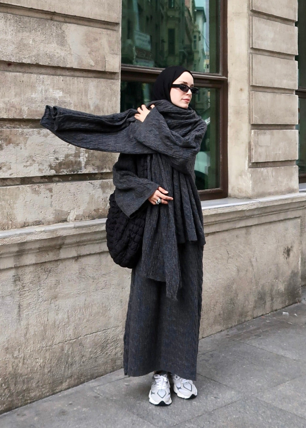 Knitted modest winter set