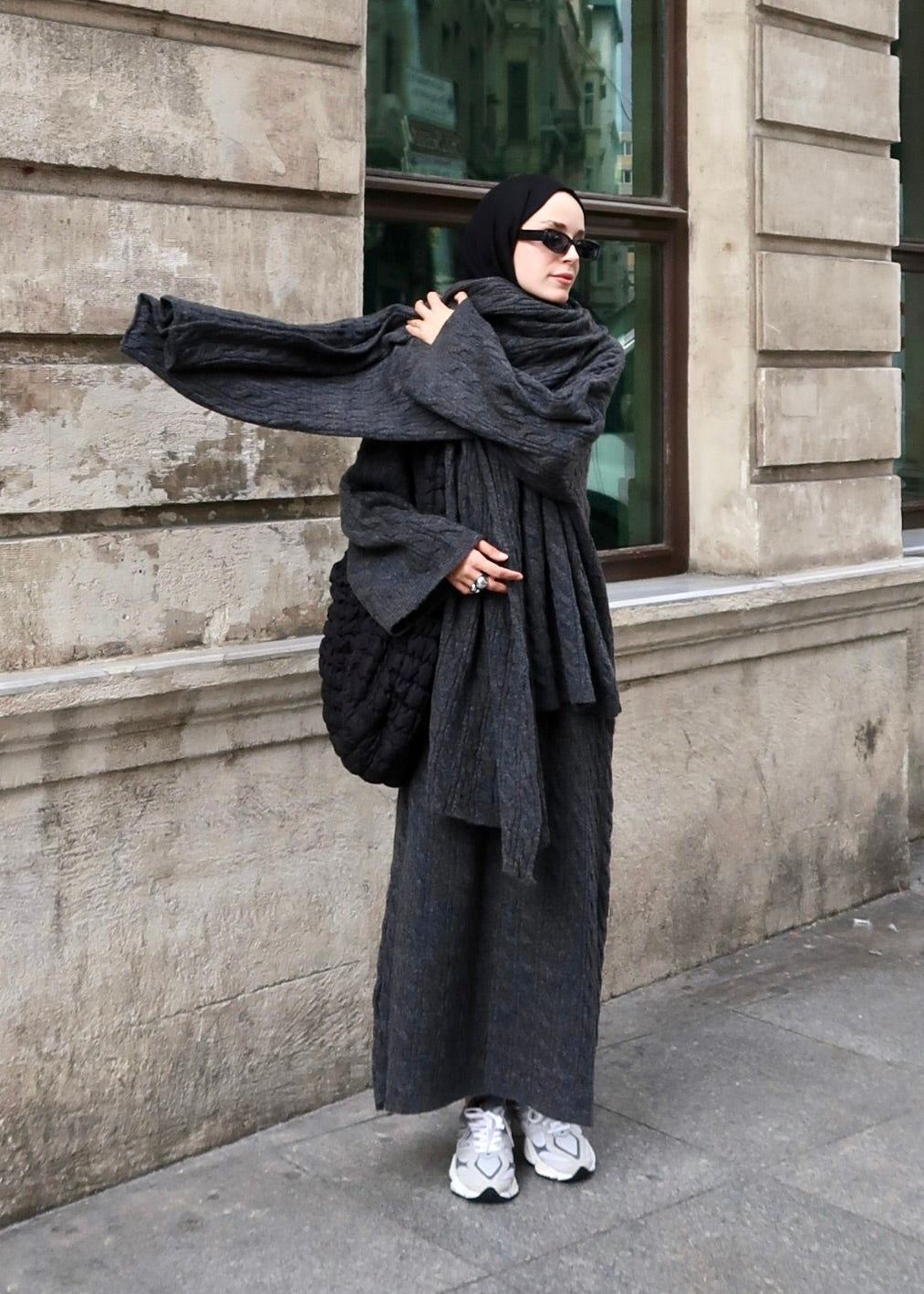 Knitted modest winter set