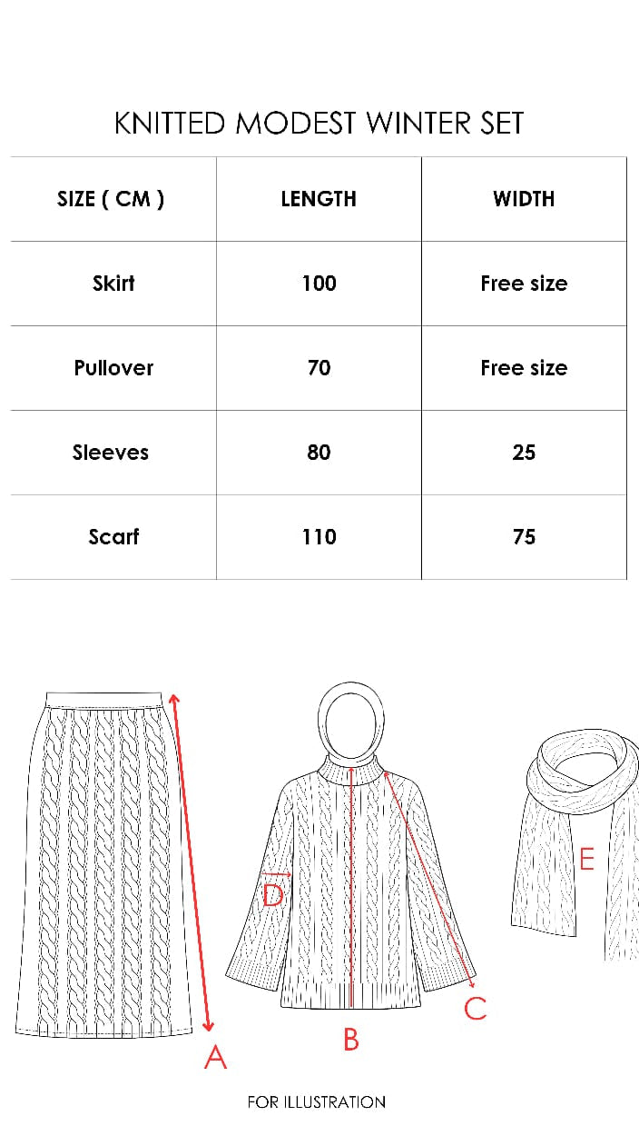 Knitted modest winter set