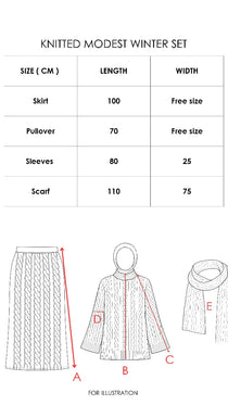 Knitted modest winter set