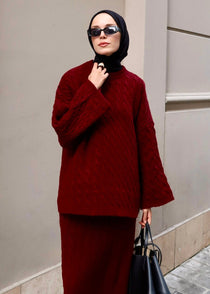 Knitted modest winter set
