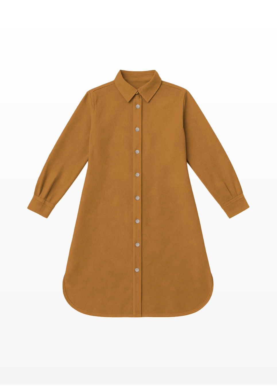 Modest Suede Shirt Dress