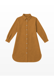 Modest Suede Shirt Dress