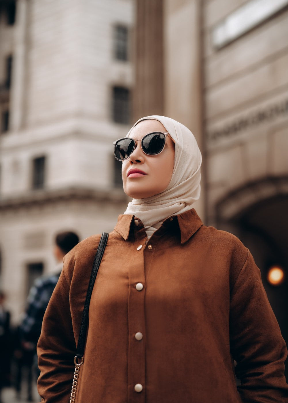 Modest Suede Shirt Dress