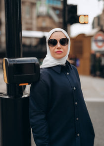 Modest Suede Shirt Dress
