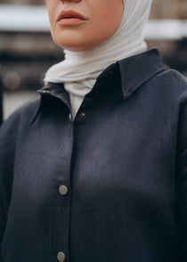 Modest Suede Shirt Dress
