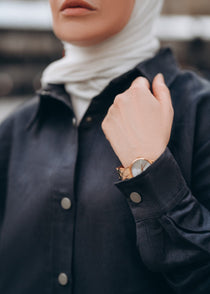 Modest Suede Shirt Dress
