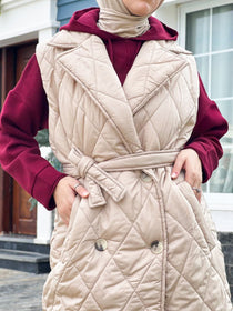 Nove long Quilted Gilet