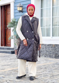 Nove long Quilted Gilet