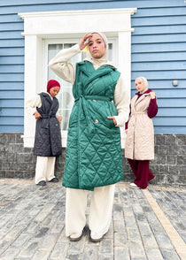 Nove long Quilted Gilet