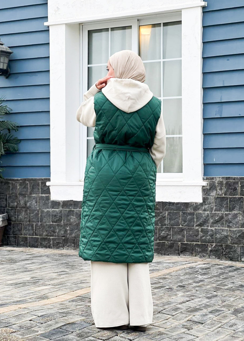 Nove long Quilted Gilet