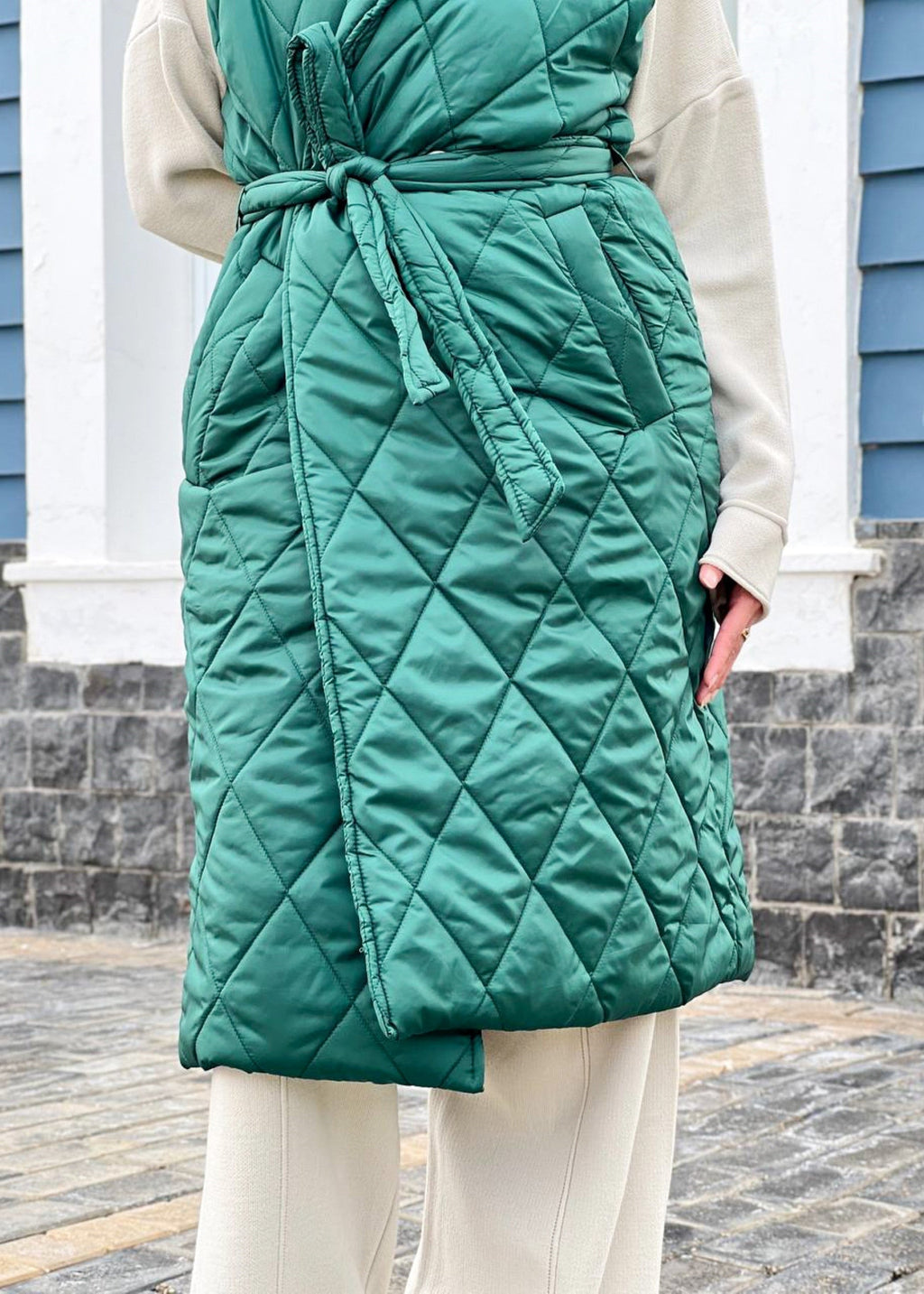 Nove long Quilted Gilet