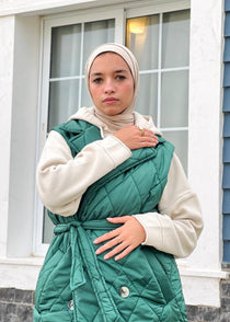 Nove long Quilted Gilet