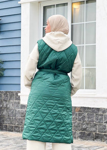 Nove long Quilted Gilet