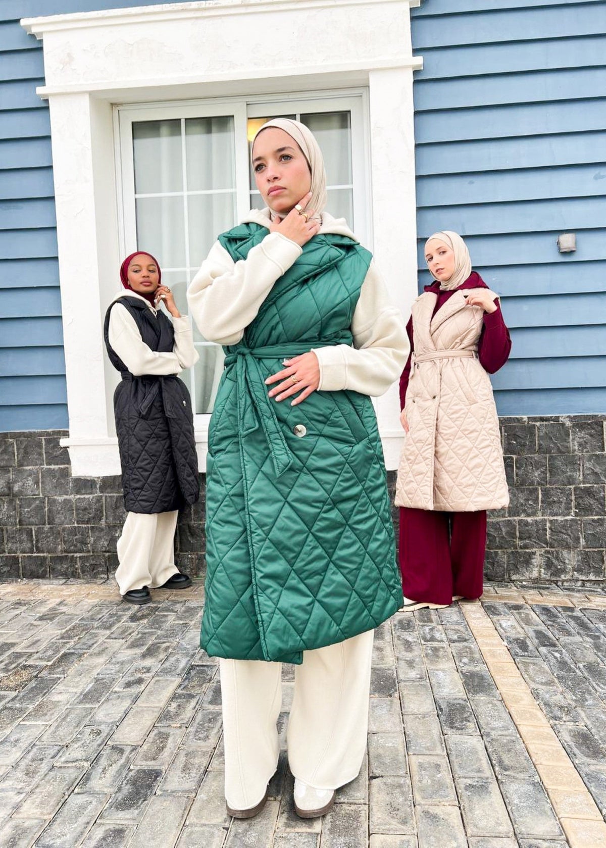 Nove long Quilted Gilet