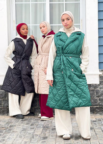 Nove long Quilted Gilet