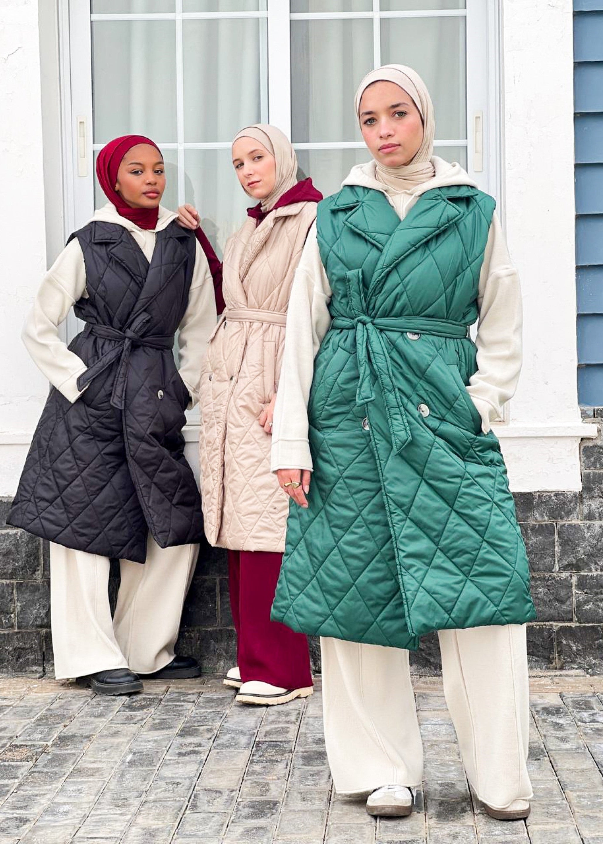 Nove long Quilted Gilet