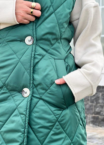Nove long Quilted Gilet