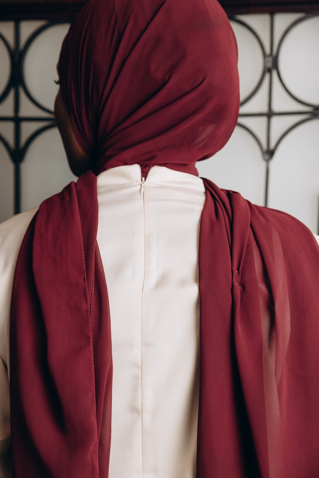 Modest  Long Sleeve Satin Blouse