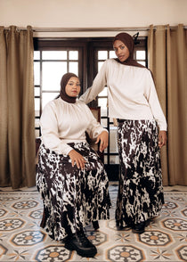 Modest  Long Sleeve Satin Blouse