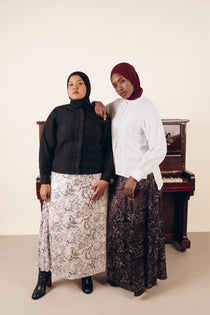 Satin Flared Maxi Skirt
