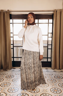 Snake Print Chiffon Skirt