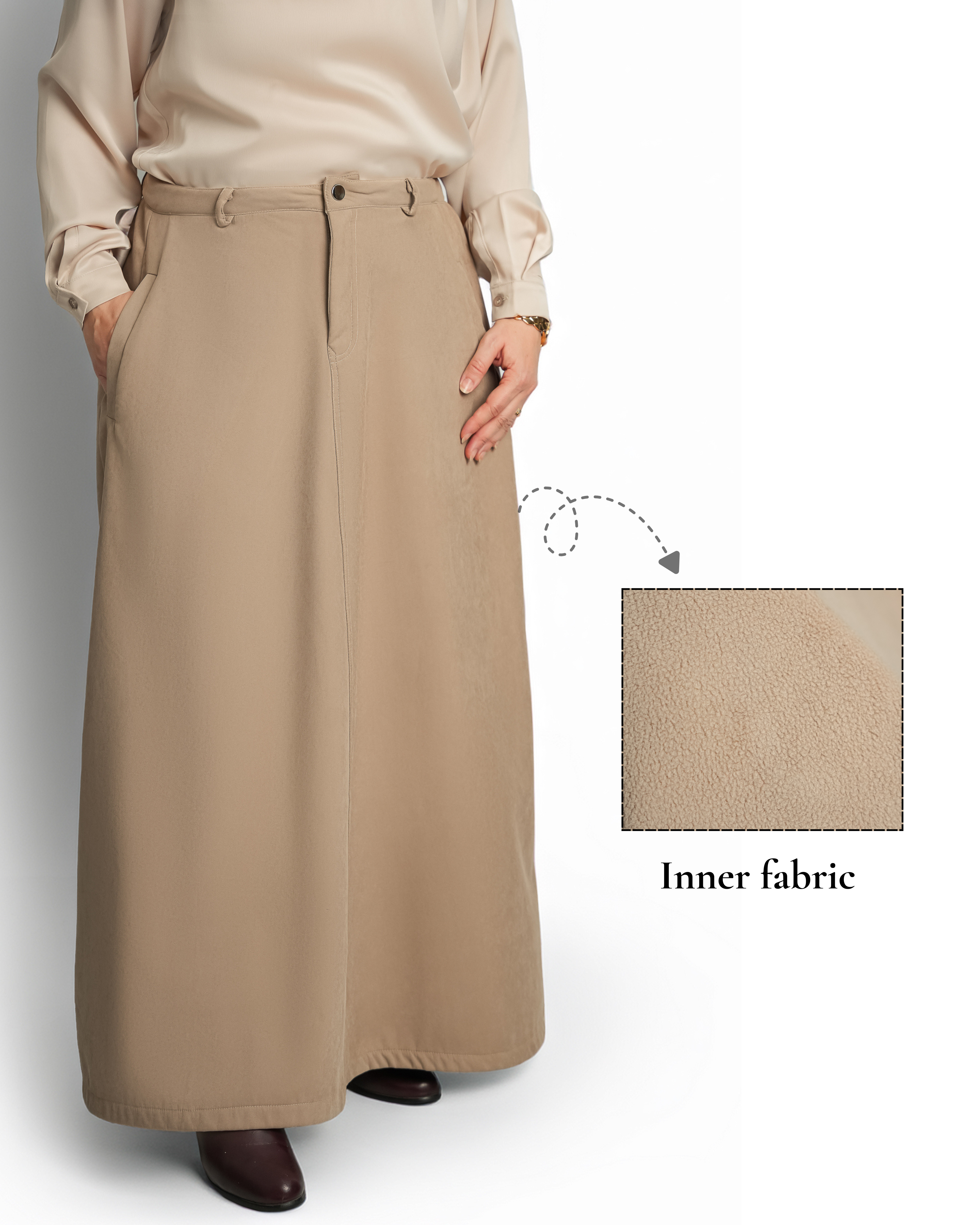 Vintage Suede Belted Skirt