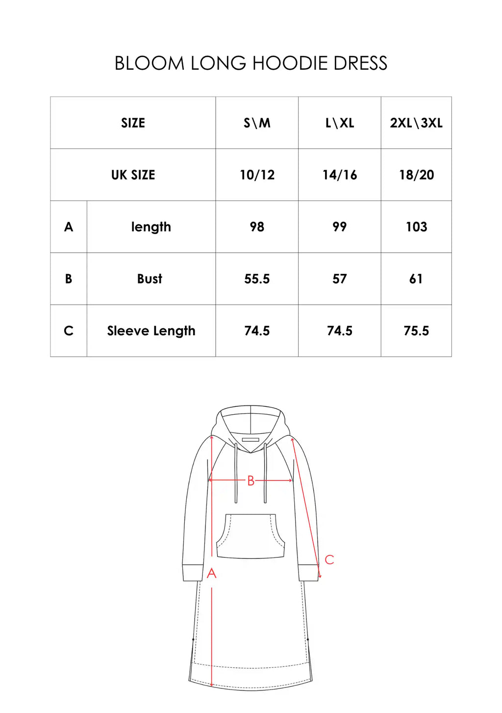 Bloom long hoodie dress