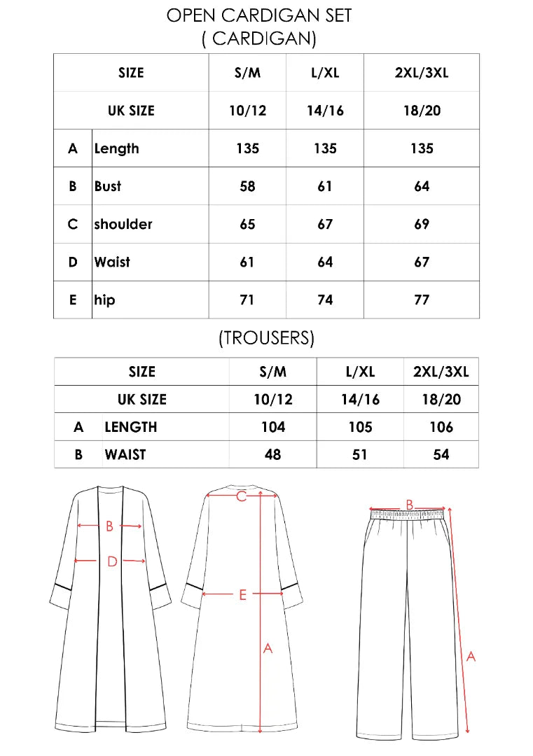 MONEST OPEN CARDIGAN SET