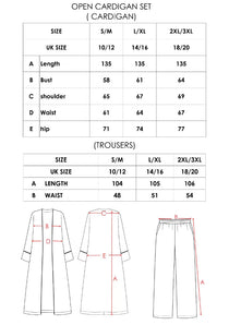 MONEST OPEN CARDIGAN SET