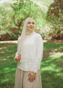 Lina Embroidered Blouse - Ivory
