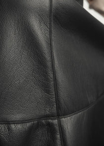 Black Leather Maxi Skirt