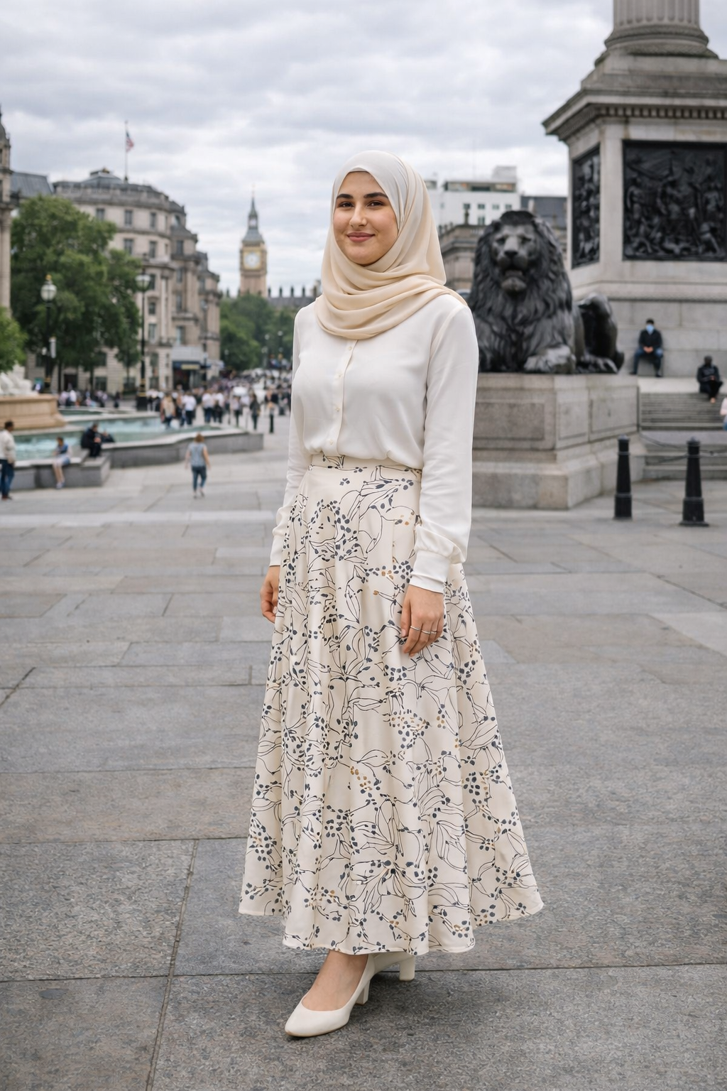 Satin Flared Maxi Skirt
