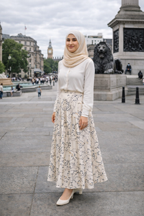 Satin Flared Maxi Skirt
