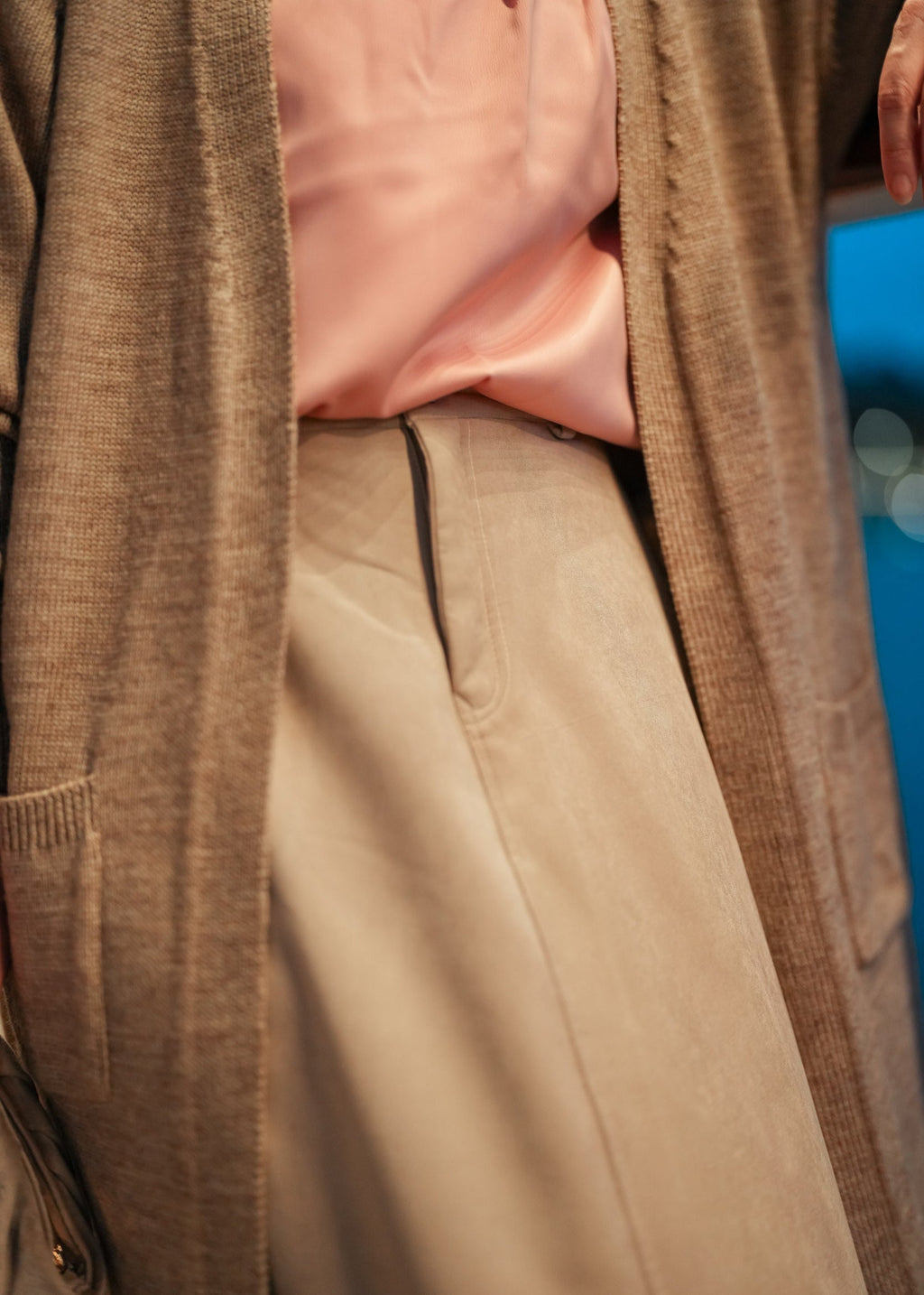 Vintage Suede Belted Skirt