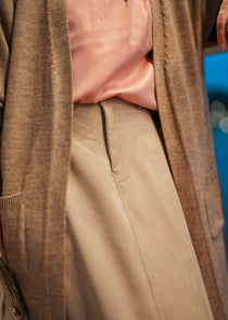 Vintage Suede Belted Skirt