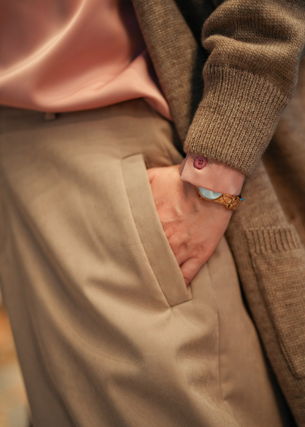 Vintage Suede Belted Skirt