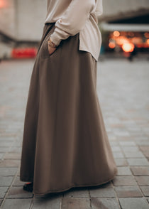 Vintage Suede Belted Skirt
