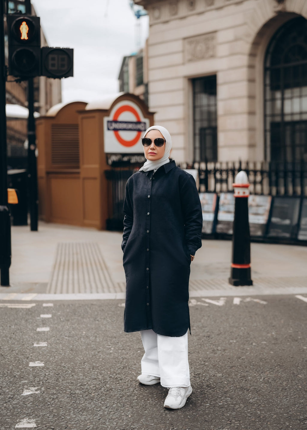 Modest Suede Shirt Dress