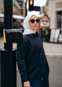 Modest Suede Shirt Dress