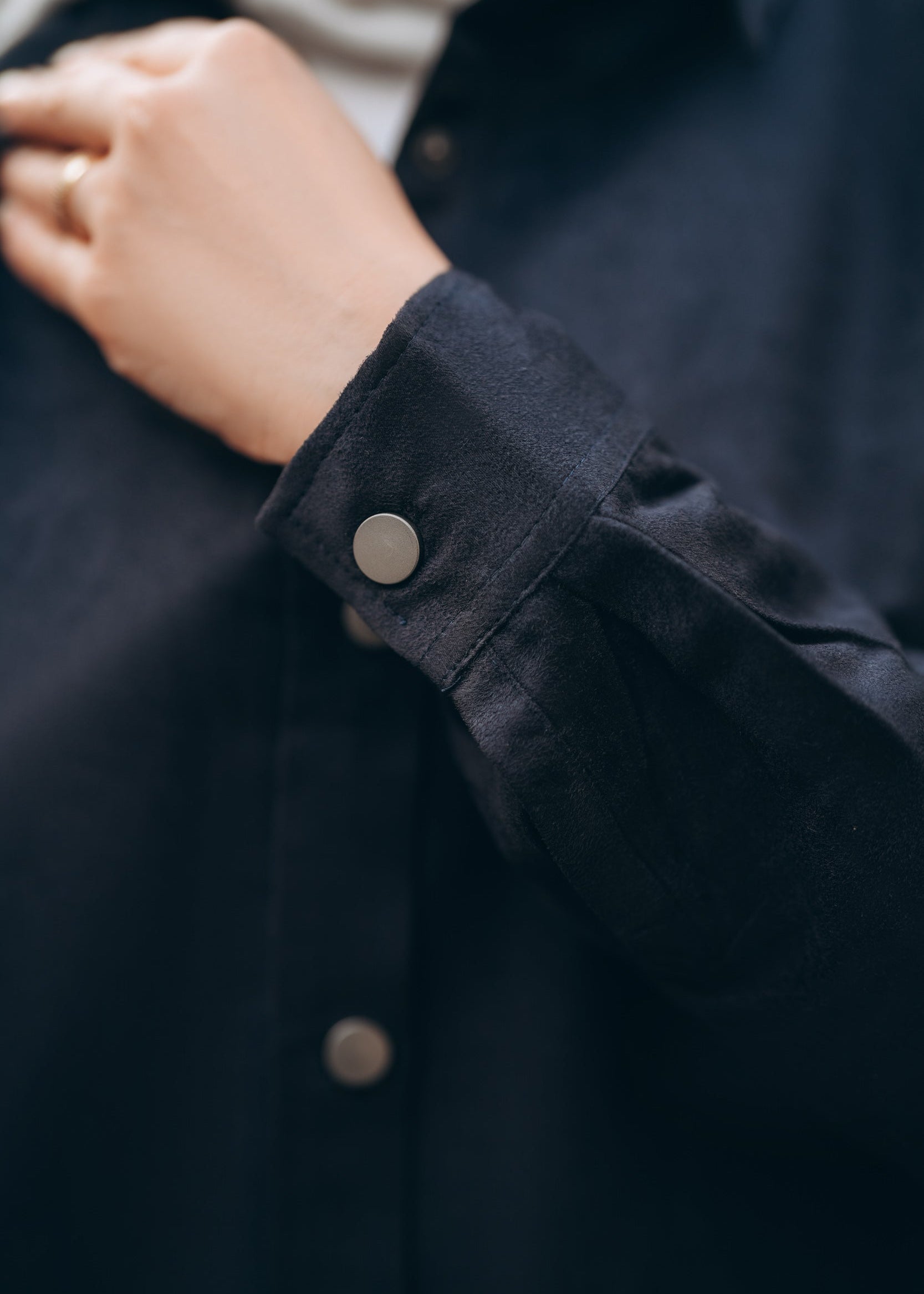 Modest Suede Shirt Dress